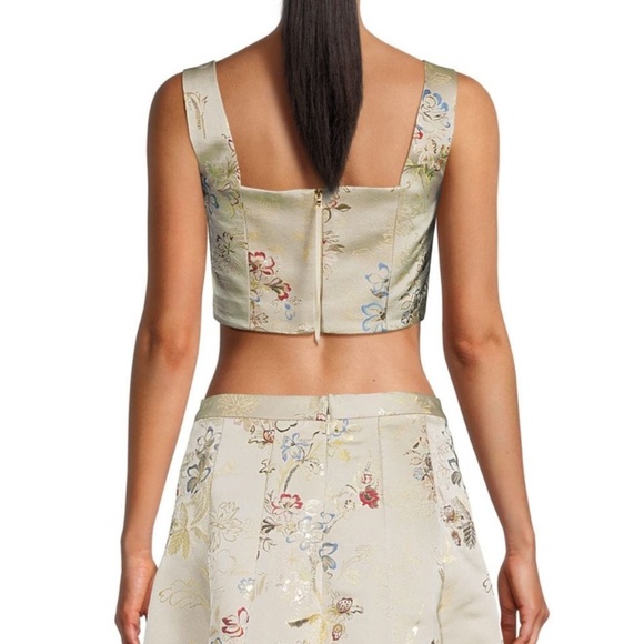 NWT Adam Lippes Floral Embroidered Crop Top - Picture 3 of 3